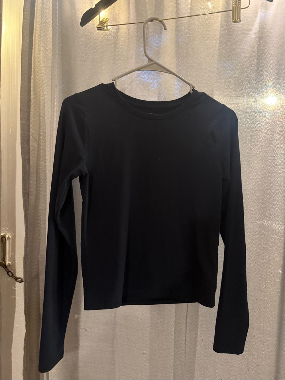 Hollister Dark Blue Long Sleeve Crewneck Top med long